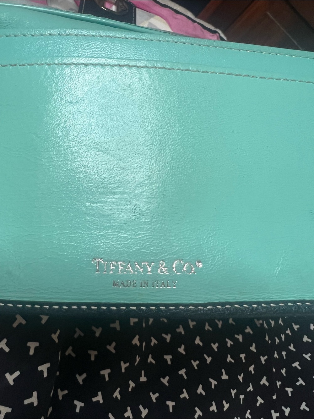 Tiffany & Co. Black Pebbled Leather Continental Wallet Tiffany Blue Interior - Picture 12 of 16